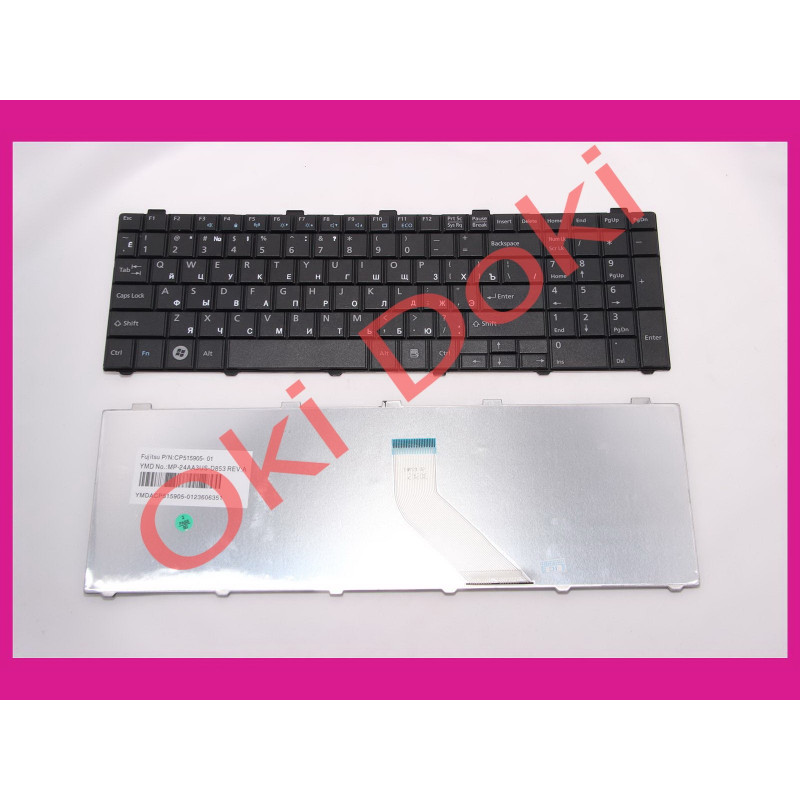Клавіатура Fujitsu Lifebook ah530 ah531 NH751 чорна горизонтальна Enter type 2