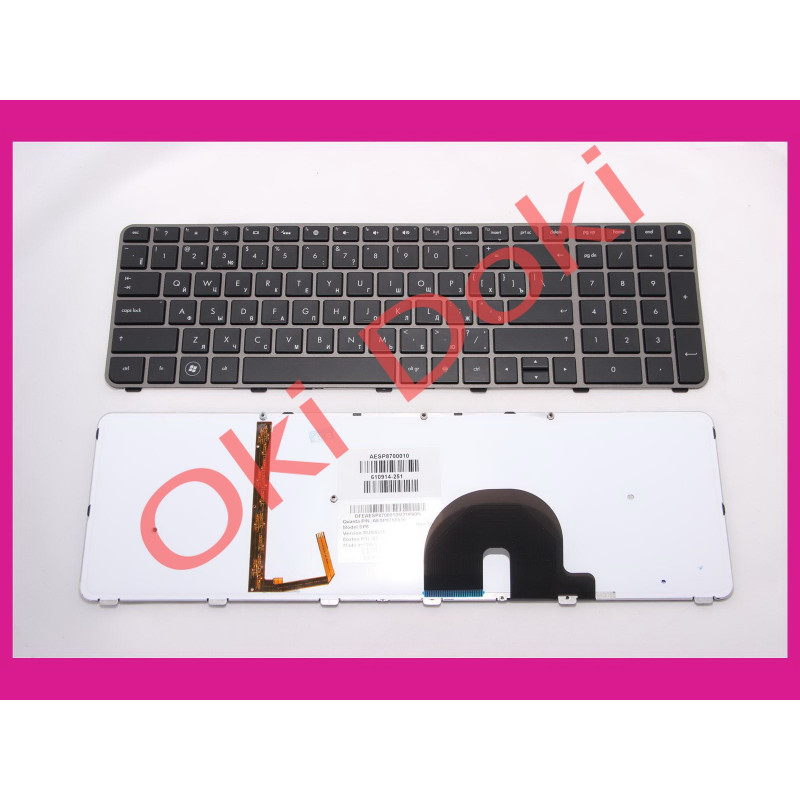 Клавіатура HP Envy 17-1000 17-1100 17-2000 17-2100 17-2200 series rus black з підсвіткой з рамкою
