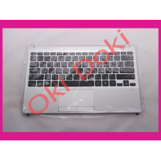 Клавиатура Samsung NP350U2A NP350U2B топкейс BA75-03263C черная серебристый корпус