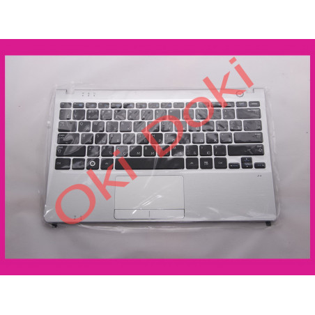 Клавиатура Samsung NP350U2A NP350U2B топкейс BA75-03263C черная серебристый корпус