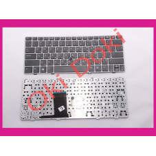 Клавиатура HP Elitebook 2560p 2570p с серебристой рамкой