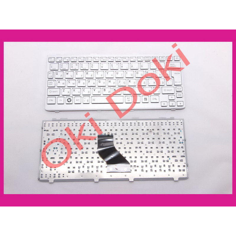 Клавіатура Toshiba Satellite NB200 NB205 NB250 NB255 NB305 RU Silver із рамкой type 2