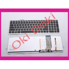 Клавиатура HP ENVY 15-J 15T-J 15Z-J 17-J 17T-J m6-n000 m6-n100 m6-w100 с серой рамкой и подсветкой (ушки снизу