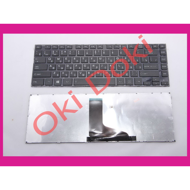 Клавиатура Toshiba Satellite L800 L830 M800 M805 C800 C800D C805 M840 RU Black глянцевая рамка type 2