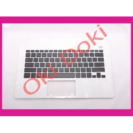 Клавіатура Asus X301 series Keyboard+touchpad+передня панель rus white