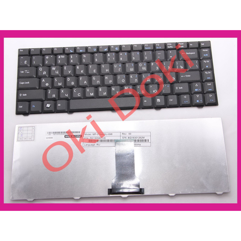 Клавиатура ACER (EM: D520 D525 D720 D725 GW: 4405C NV4000 Packard Bell S series ) rus black