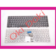 Клавіатура Lenovo IdeaPad B570 B575 B580 B590 V570 V575 V580 Z570 Z575 rus black silver frime вертикальний ент