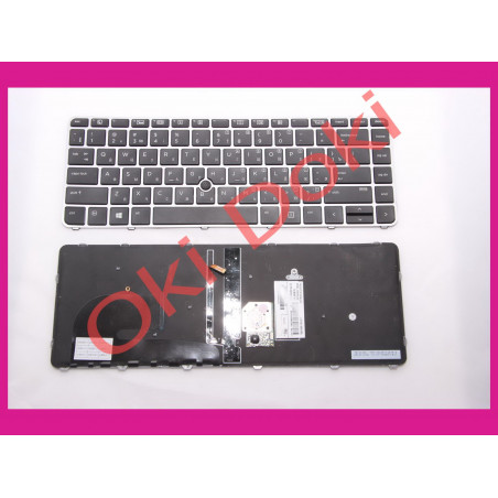 Клавіатура HP EliteBook 745 G3 745 G4 840 G3 840 G4 850 G3 850 G4 rus black silver frame підсвітка клавіш