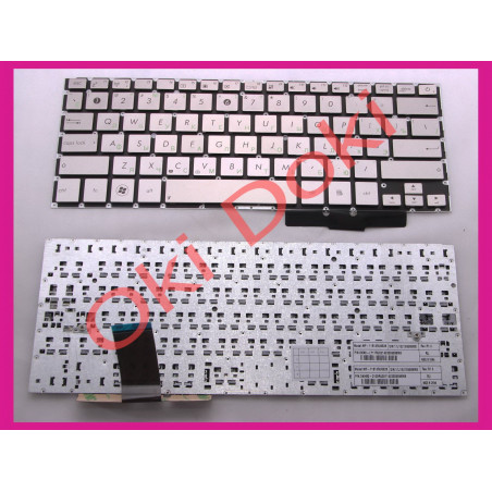 Клавиатура Asus UX31 UX31A UX32 UX32A rus silver без рамки без подсветки и клавиши не под подсветку
