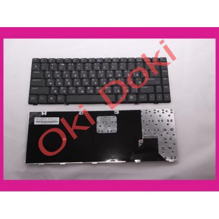 Клавіатура Asus W3 W3J A8 F8 F8 N80 X80 black ентер горизонтальний російські літери білі type 2