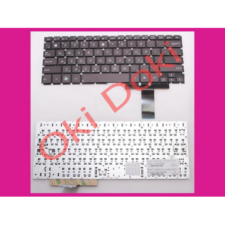 Клавиатура Asus UX31 UX31A UX32 UX32A rus темно коричневая без рамки без подсветки и клавиши не под подсветку