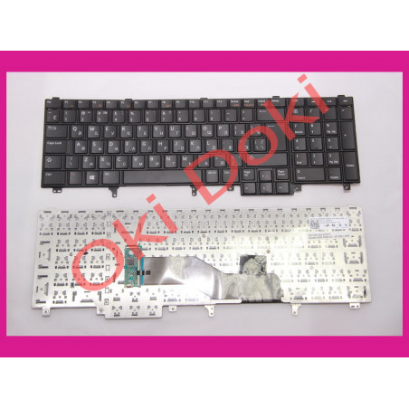 Клавиатура DELL Latitude E6520 E6530 E6540 E5520 E5520M E5530 Precision M4600 M6600 rus black вертикальный энт