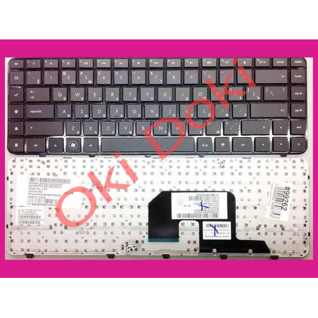 Клавиатура для ноутбука HP Pavilion dv6-3000 dv6-4000 черная с черной рамкой горизонтальный Enter