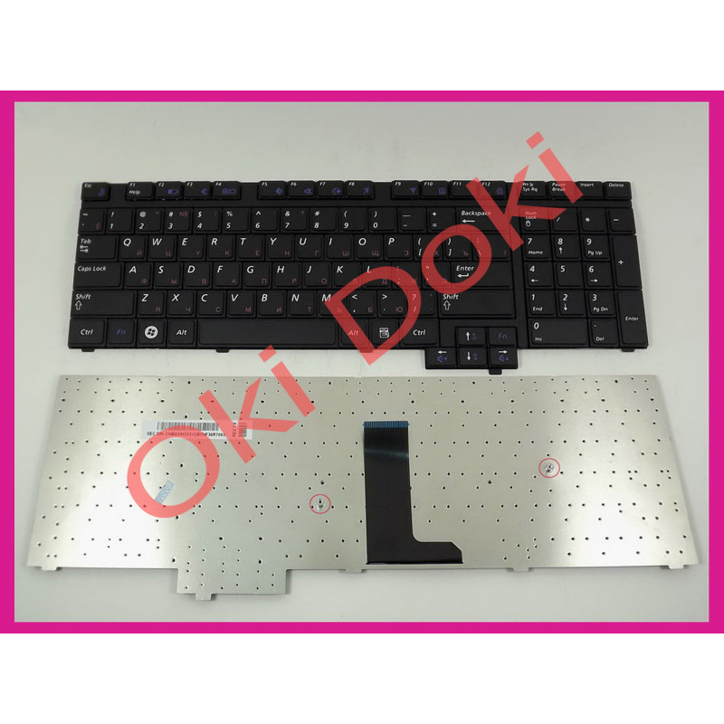 Клавиатура для ноутбука Samsung R720 R728 R730 black BA59-02531C горизонтальный Enter