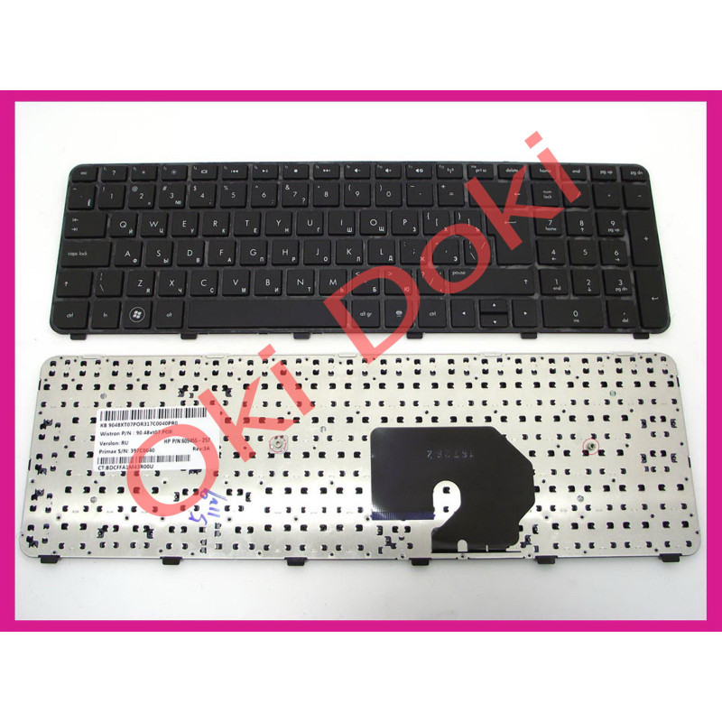 Клавіатура для ноутбука HP Pavilion dv7-6000, dv7-6100, dv7-6b, dv7-6c rus, black з рамкою Клавіатура для ноутбука HP Pavilion dv7-6000, dv7-6100, dv7-6b, dv7-6c rus, black з рамкою