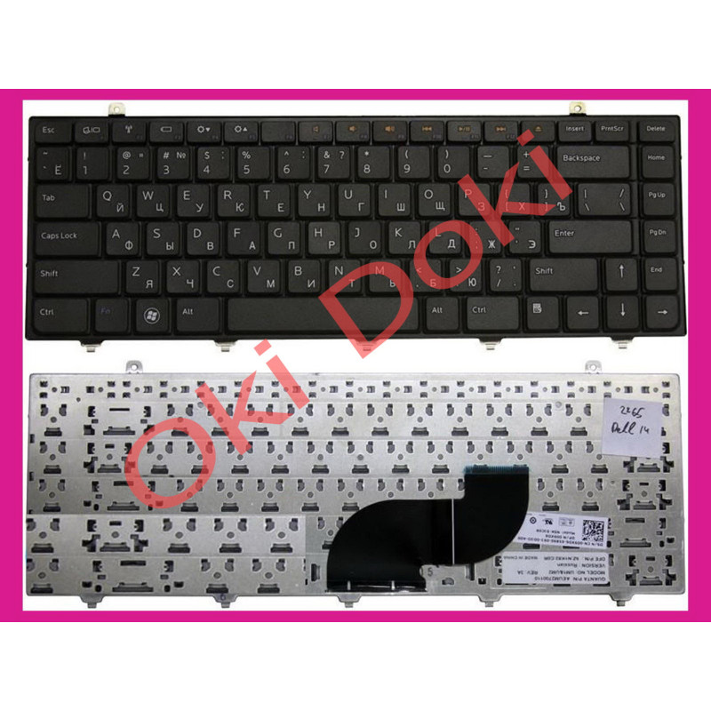 Клавіатура для ноутбука Dell Studio 14 14z 1440 1450 1457 чорна Клавіатура для ноутбука Dell Studio 14 14z 1440 1450 1457 чорна