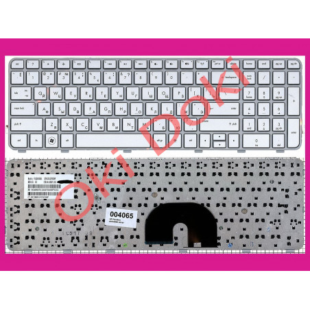 Клавиатура для ноутбука HP Pavilion dv6-6000 series серебро с рамкой