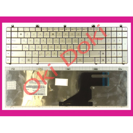 Клавиатура для ноутбука ASUS N55, N75, X5QS rus, silver N55 version