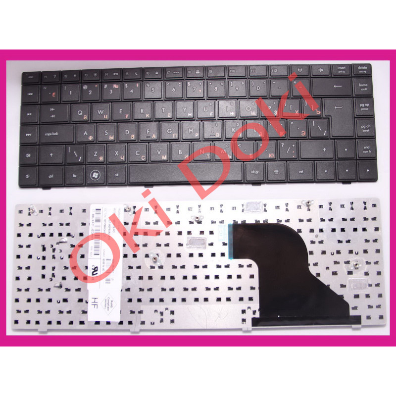 Клавиатура для ноутбука HP Compaq 625 620 621 черная, УЦЕНКА русские буквы часть красного цвета