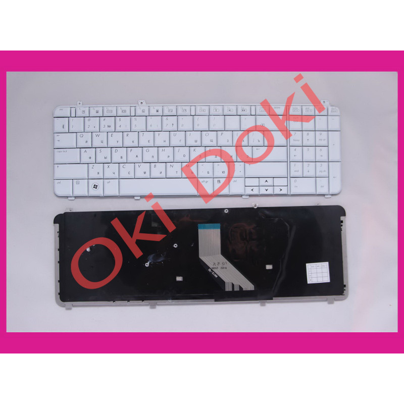 Клавіатура HP Pavilion dv6-1000 dv6-2000 біла горизонтальний Enter type 1 Клавіатура HP Pavilion dv6-1000 dv6-2000 біла горизонтальний Enter type 1