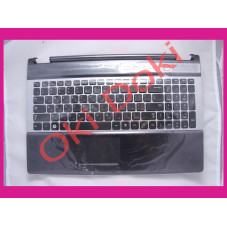 Клавіатура для ноутбука SAMSUNG RC528, RC530, RF510, RF511, Q530 Keyboard+Touchpad+передня панель rus, black