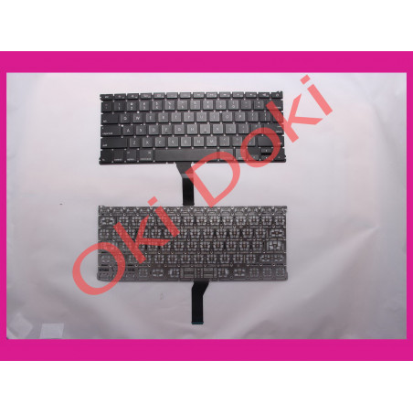 Клавиатура для ноутбука APPLE MacBook Air A1369 2011, A1466 2012-2017, MC503, MC504 13.3" US, black, горизонтальный Ente