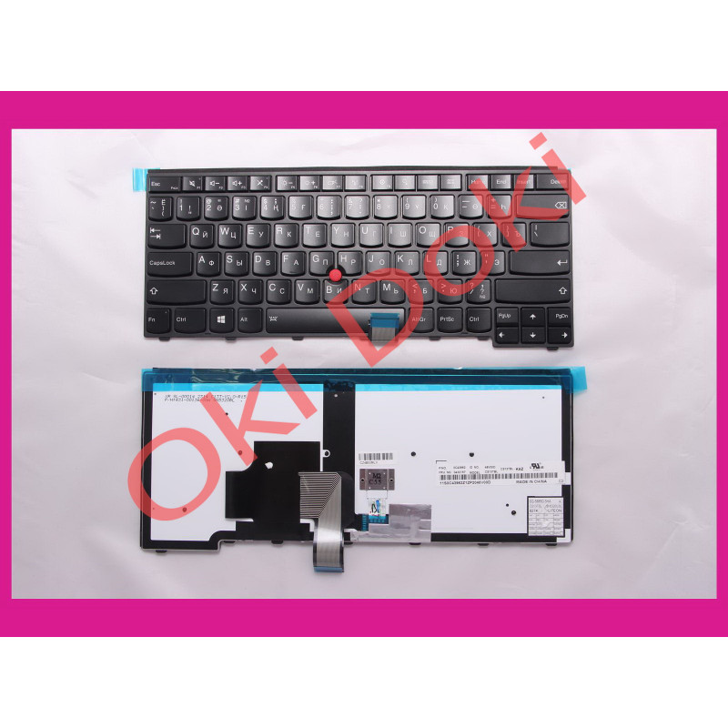 Клавиатура для ноутбука LENOVO ThinkPad Edge T431S, T440, T440P, T440S,E431, E440, T450, T460, TS440 rus, black, подсветка