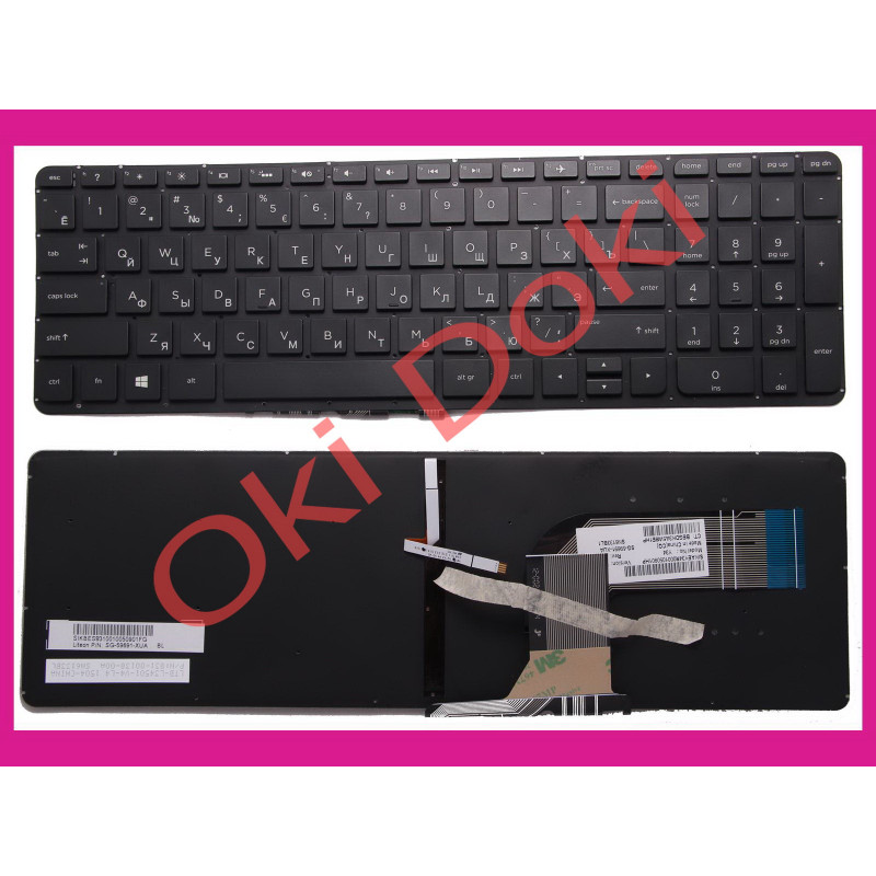Клавиатура для ноутбука HP Pavilion 15-P 17-p 17-F 15-K 17z-f series Envy 15-K, 15T-K, 17-K, 17T-K rus, black