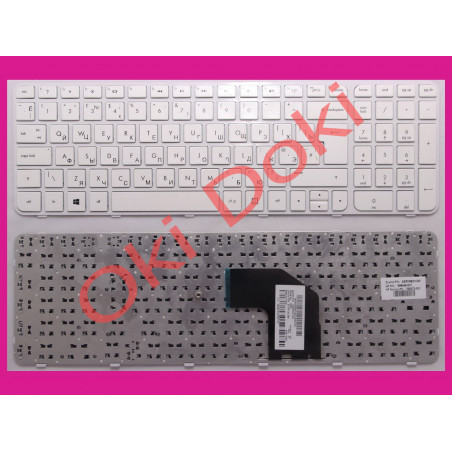 Клавіатура для ноутбука HP Pavilion G6-2000 біла із рамкою вертикальний Enter type 6