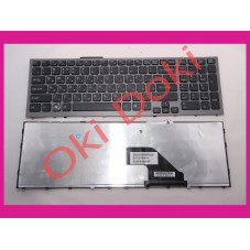 Клавиатура для ноутбука SONY VPC-F11, VPC-F12, VPC-F13 rus, black, рамка темно серая
