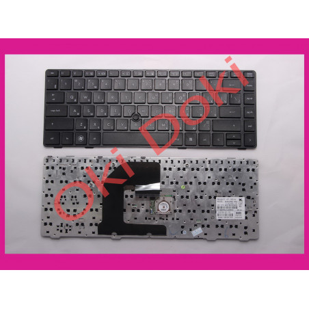 Клавіатура для ноутбука Hp Elitebook 8460p 6460B 8410 8470p 6465b 6470b 6475b чорна з трекпоінтом та рамкою