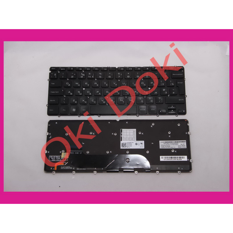 Клавиатура для ноутбука Dell XPS Ultrabook 12 13, XPS 13 9333 L321x, 322x с подсветкой вертикальный Enter type 2 Клавиатура для ноутбука Dell XPS Ultrabook 12 13, XPS 13 9333 L321x, 322x с подсветкой вертикальный Enter type 2