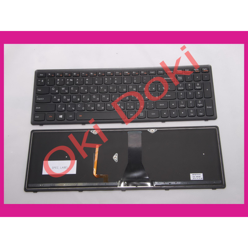 Клавіатура для ноутбука Lenovo Flex 15, Flex 15D, G500s, G505s, S510p, S500 dark silver із підсвіткой type 2