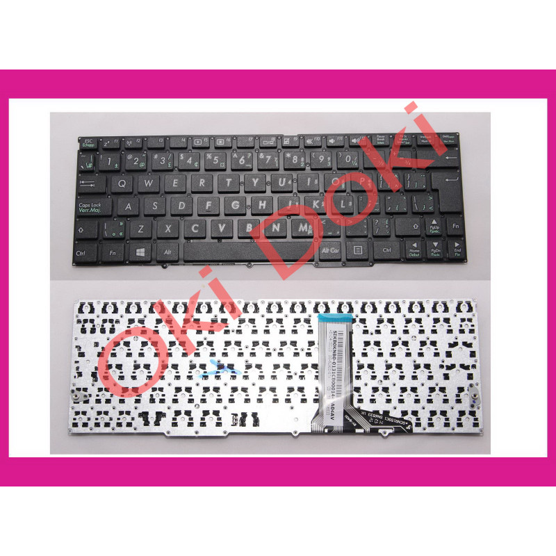 Клавиатура для ноутбука Asus T100 series Keyboard ENG, black вертикальный Enter type 2