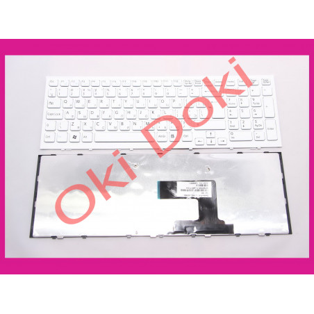 Клавиатура для ноутбука Sony VPCEL VPC-EL белая с белой рамкой, вертикальный Enter type 4 УЦЕНКА!!!