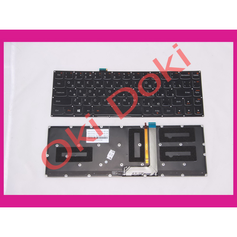Клавиатура для ноутбука LENOVO Yoga-3 1370, 13 rus, black, без рамки, подсветка клавиш (Pro) Клавиатура для ноутбука LENOVO Yoga-3 1370, 13 rus, black, без рамки, подсветка клавиш (Pro)