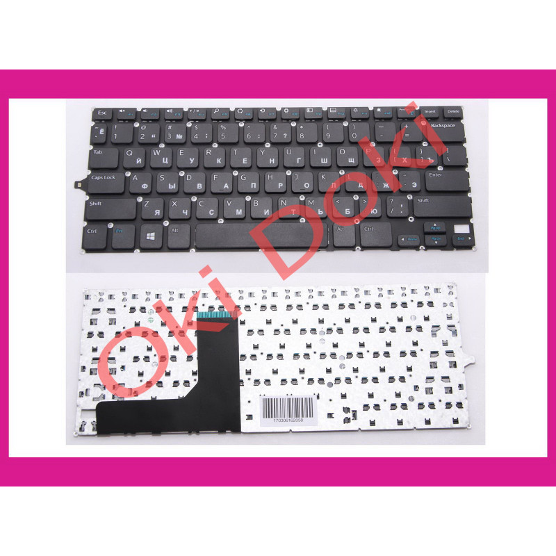 Клавіатура для ноутбука DELL Inspiron 3147, 3148 rus, black, без рамки Клавіатура для ноутбука DELL Inspiron 3147, 3148 rus, black, без рамки