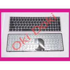 Клавіатура для ноутбука Lenovo IdeaPad P500, Z500 rus, black, silver frame OEM