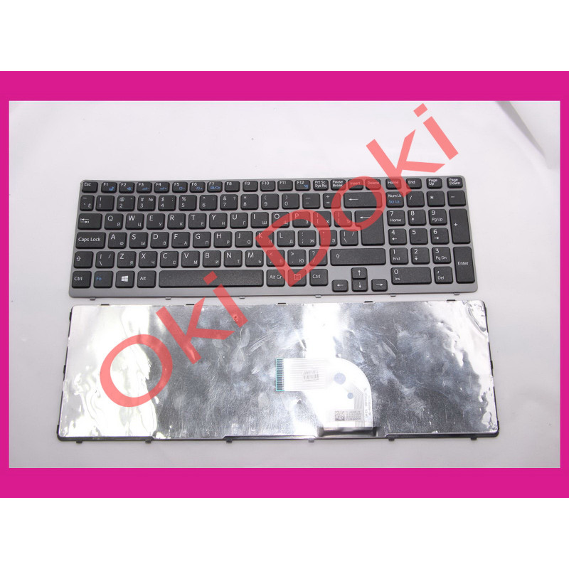 Клавиатура для ноутбука SONY E15, E17, SVE15, SVE17 rus, grey, !! Уценка(поврежден угол) фото по запросу
