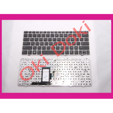 Клавиатура для ноутбука HP EliteBook 2560p 2570p black ИЕРОГЛИФЫ silver frime б.у