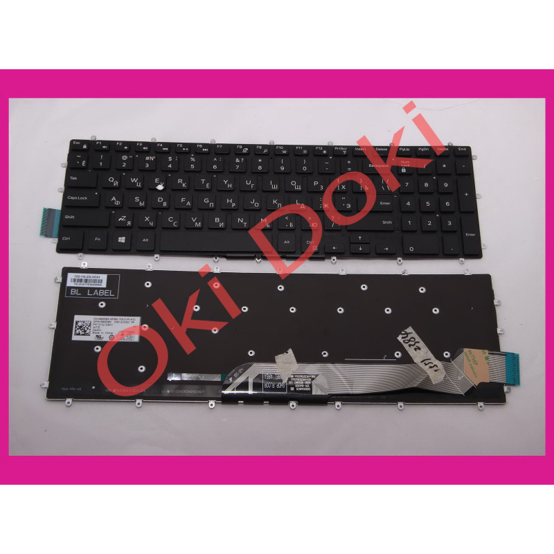 Клавиатура для ноутбука DELL Inspiron 15-5565 5567 5568 5587 5665 7566 7567 7569 7588 17-5765 5767 5770 5775 rus, black