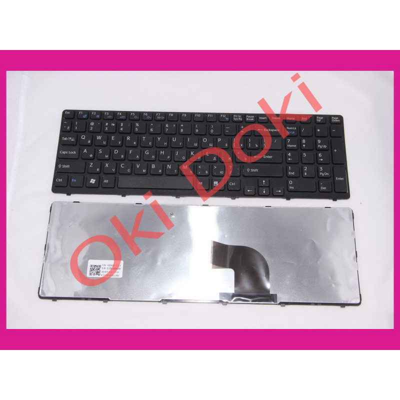 Клавіатура для ноутбука SONY Vaio E15, E17, SVE15, SVE17 rus, black, горизонтальний ентер Клавіатура для ноутбука SONY Vaio E15, E17, SVE15, SVE17 rus, black, горизонтальний ентер