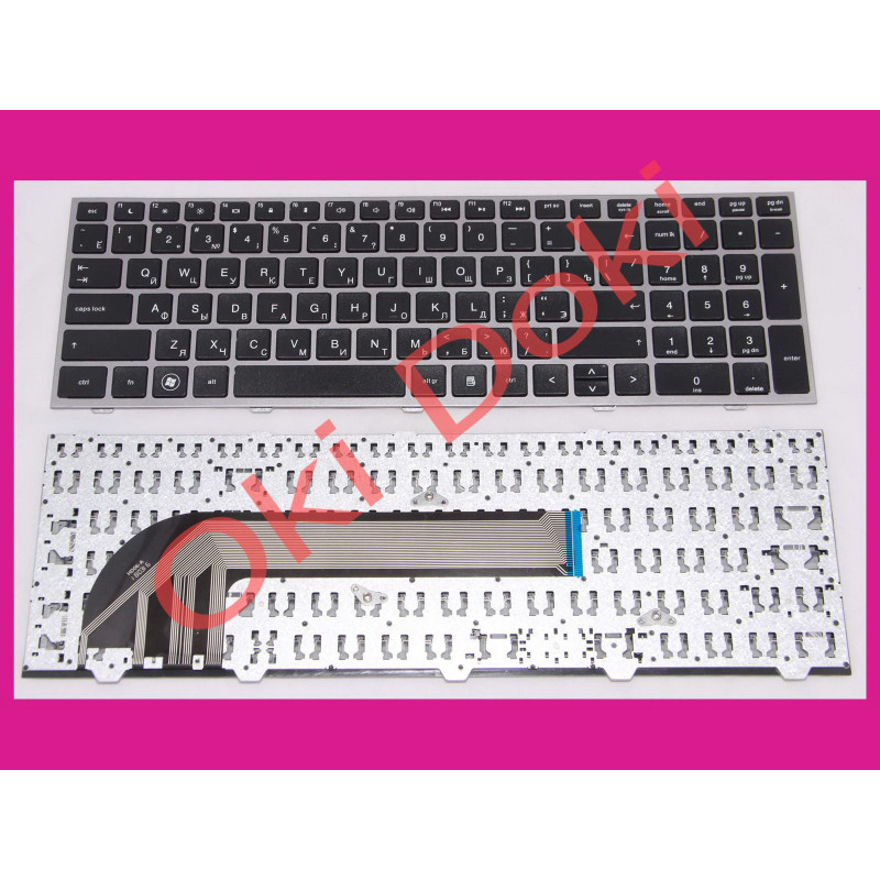Клавіатура для ноутбука HP ProBook 4540S 4545S із сірою рамкою OEM