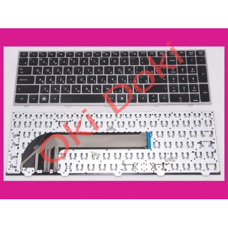 Клавіатура для ноутбука HP ProBook 4540S 4545S із сірою рамкою OEM