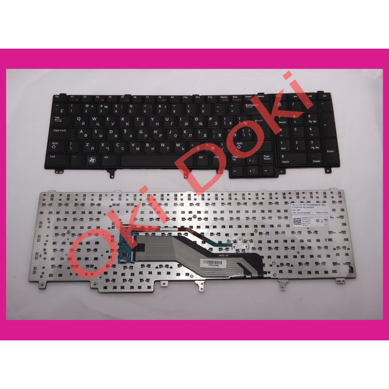 Клавіатура для ноутбука DELL Latitude E6520, E6530, E6540, E5520, E5520M, E5530 Precision M4600, M6600 rus, black вертик