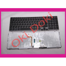 Клавиатура для ноутбука Sony Vaio E15, E17, SVE15, SVE17 rus, silver подсветка клавишь