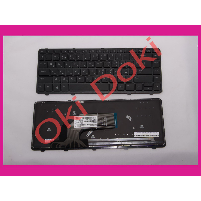 Клавиатура для ноутбука HP ProBook 640 G1, 645 G1 rus, black 15.6" с рамкой и подсветкой Original Клавиатура для ноутбука HP ProBook 640 G1, 645 G1 rus, black 15.6" с рамкой и подсветкой Original
