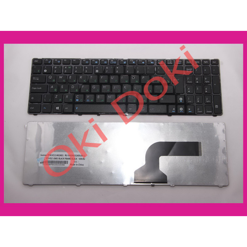 Клавіатура для ноутбука Asus A52 K52 X54 N53 N61 N73 N90 P53 X54 X55 X61 із чорною рамкою K52 version Orig