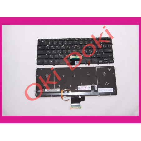 Клавиатура для ноутбука DELL XPS 15 9530, Precision M3800 rus, black, без рамки, подсветка клавиш