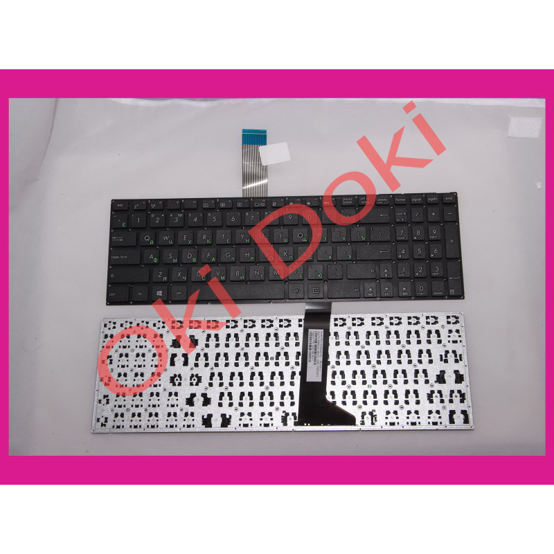 Клавіатура для ноутбука ASUS X501, X550, X552, X750 series rus, black, без рамки, без кріплень type 2